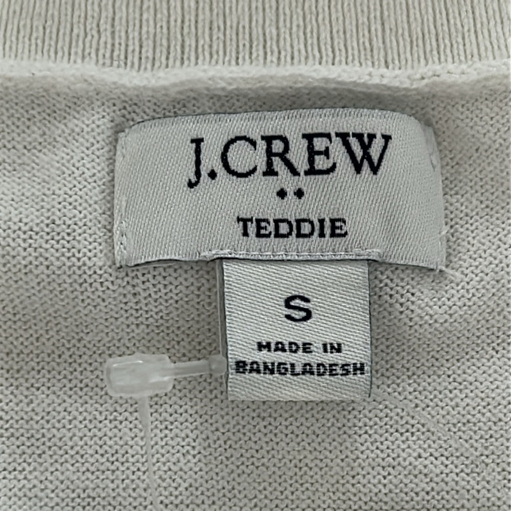J. CREW NWT Teddie Crewneck cream sweater with gold metallic dots - Picture 7 of 9
